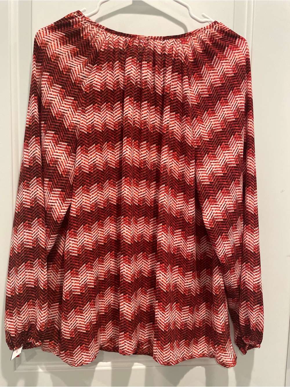 Red Chevron-Print Women's Skirt